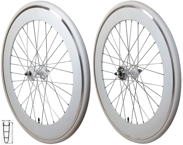 Redondo 28 Zoll Hinterrad Singlespeed - Fixie Laufrad Schwarz Lila Mit Reifen