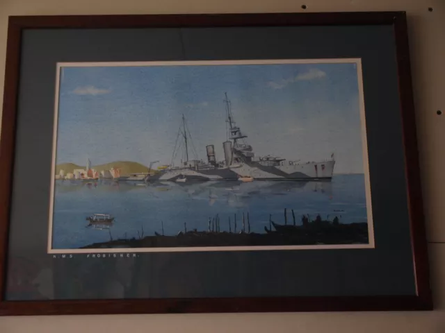 Original HMS Frobisher 1942 Berkeley Moir Lt CDR RNR Signed B L navy Reykjavik