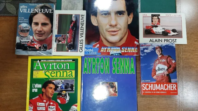 Formula 1 - A.Senna, M.Schumacher, G.Villeneuve e A. Prost Lotto di 7 LIBRI...