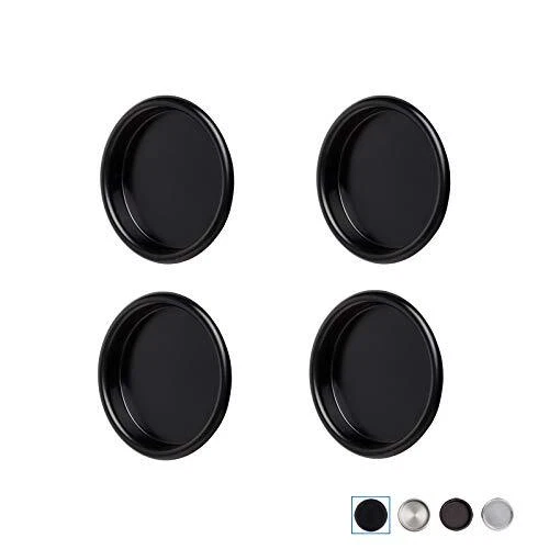 4 Pack Closet Door Finger Pull 2-1/8”, Sliding Barn Door Hardware Kit, Round