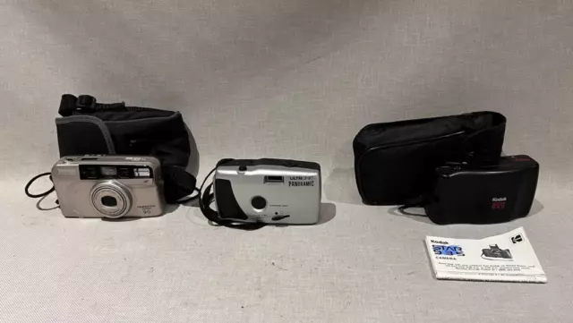 3 cámaras vintage - Minolta Freedom 90, panorámica ultrónica, Kodak Star 935