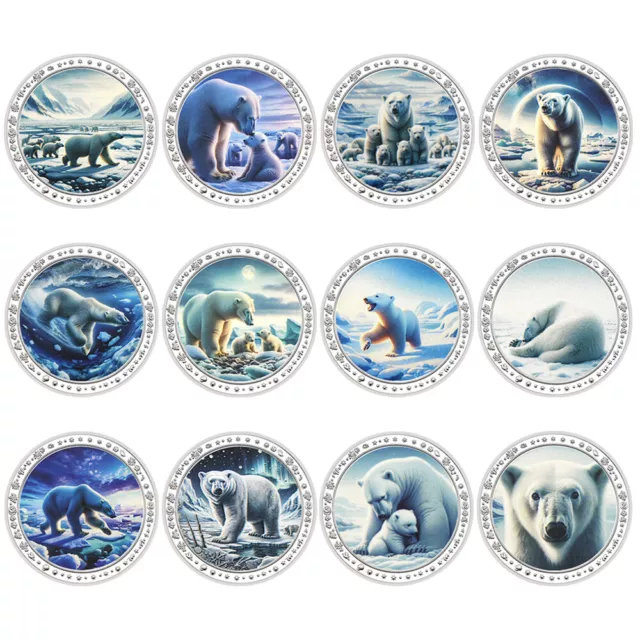 Polar Bear Commemorative Coin Ursus Maritimus Silver Plated Challenge Coin Gifts