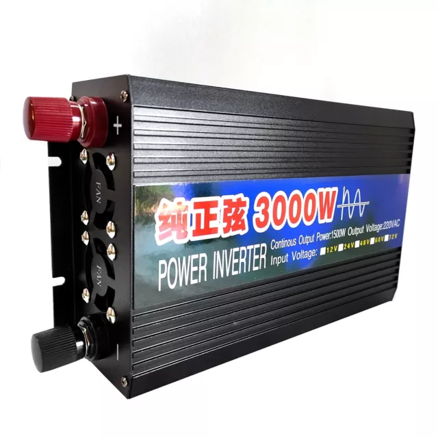 Power Inverter Pure Sine Wave DC12V to AC 220V 2000W/3000W/4000W Truck Converter