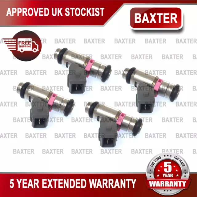 Baxter 4x Petrol Fuel injectors for Renault Clio Kangoo Thalia Twingo Injection