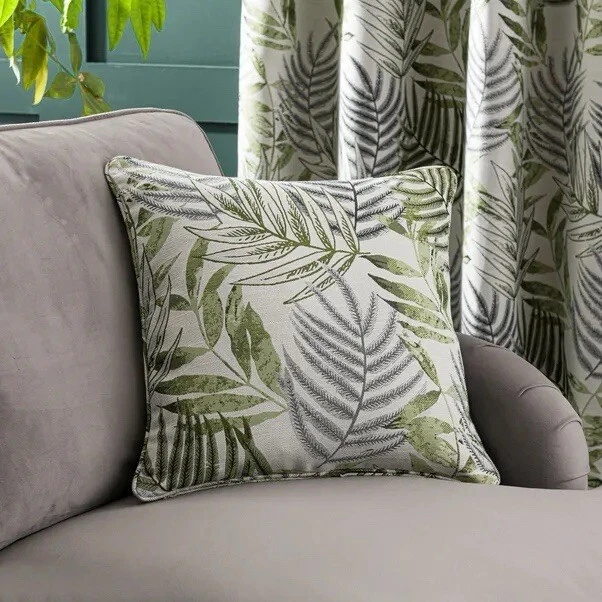 DUNELM PAIR GREY lime green cushion seat pads 6.99 PicClick UK