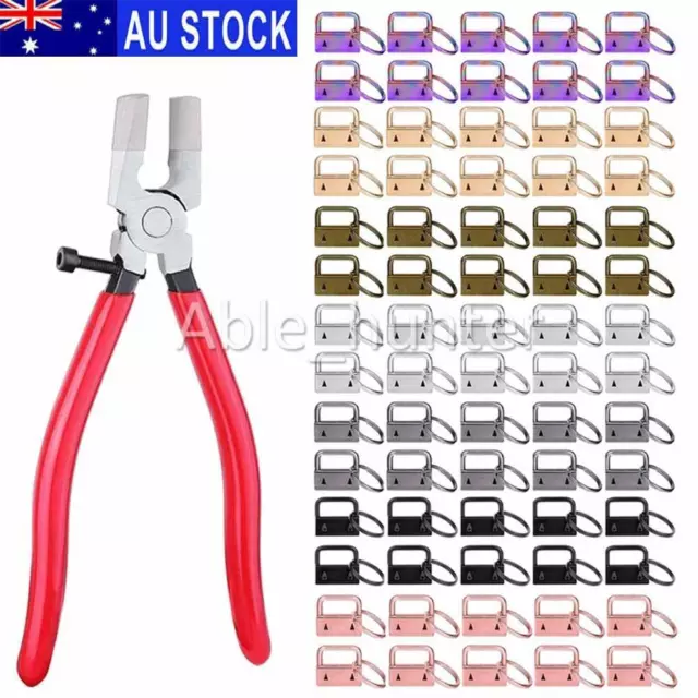 2.5/3.2cm Key Fob Keychain Hardware, Pliers Tool, or Set for Wristlet Clamp