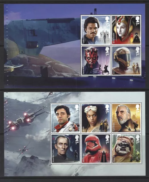 Great Britain 2019 Star Wars 2 Prestige Panes Set  10 Stamps Unmounted Mint,Mnh