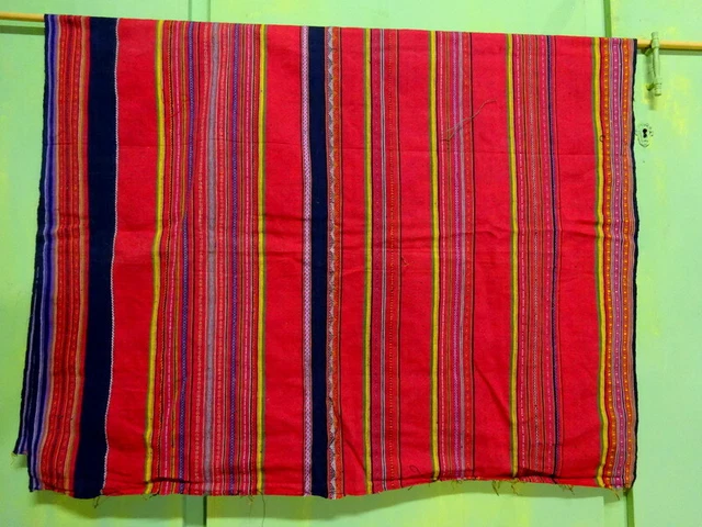 IFUGAO BANAUE Pannello Tessuto a Mano Tessuto A Mano Rosso Giallo Nero Righe -