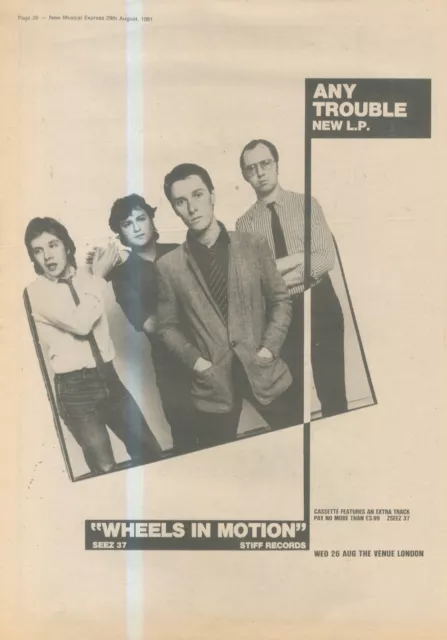 Anew18 Advert 15X11 Any Trouble : Wheels In Motion Album