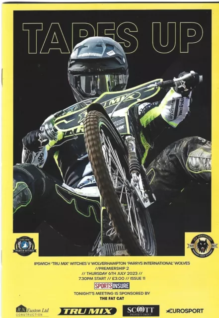 Ipswich V Wolverhampton 6/7/2023 Blank Speedway Programme