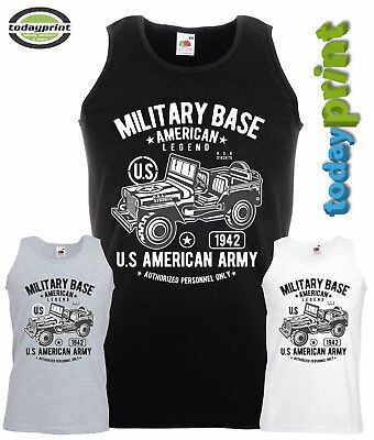 Muscle Shirt, Military Base American Legend, Army, US, Allied, militare, Canotta