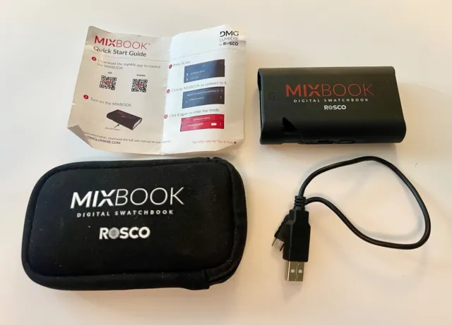 Rosco MIXBOOK Digital Swatchbook, Cable, Case and Instruction Booklet