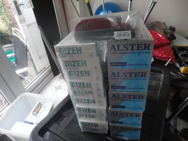 GIZEH Make Your Own  FILTER TUBES MENTHOL OR PLAIN King Size Tubing Paper/MACHIN