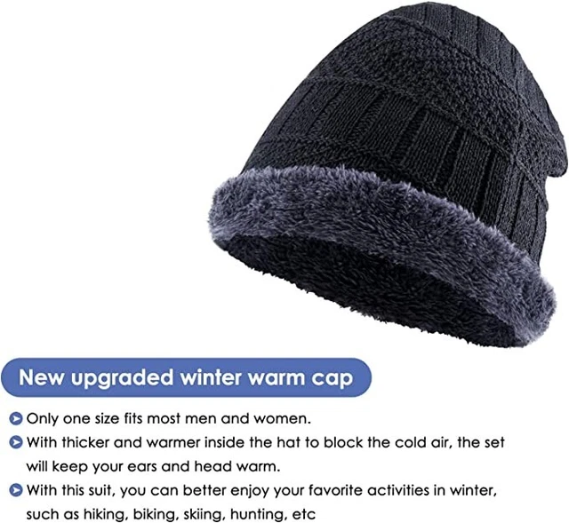 Gorro Para Hombre Gorros De Invierno Hombres Para El Frio Con Bufanda Punto ys 3