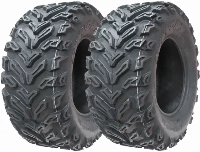 25x10.00-12 Quad ATV Tyres 6ply Wanda P3103 E-Marked Road Legal Tires (Set of 2)