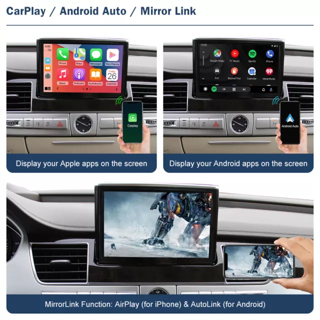 Wireless CarPlay Android Auto Navi Mirror Link Decoder Für Audi A8 MMI 3G 12-18 3