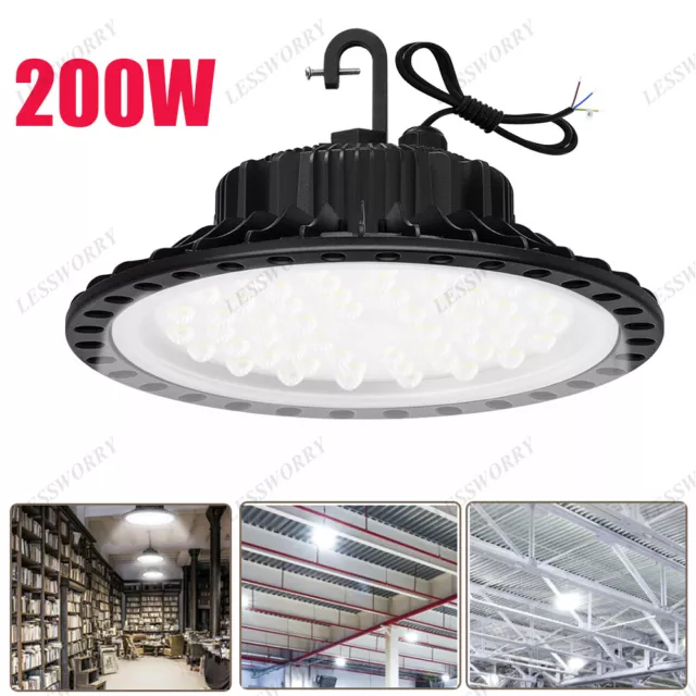50W 100W 200W LED High Bay Light Factory Industrial Warehouse Shop UFO Lights