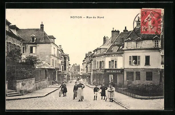 CPA Noyon, Rue du Nord 1914