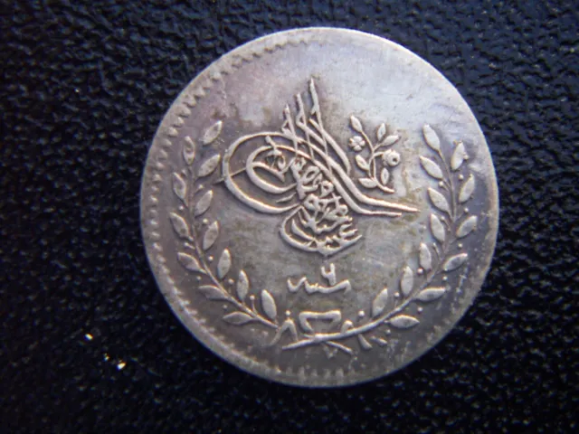 Islamic Arabic Ottoman Turkey Constantinople 1255/9  20 Para Silver Coin Scarce