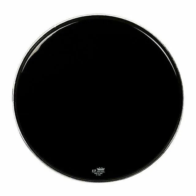 Remo Black PS3 22" Resonant UT Bass Drum Head with Control Ring