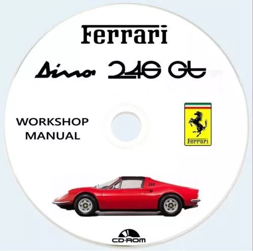 Workshop Manual Ferrari 246 GT e 246 GTS,Istruzioni riparazione