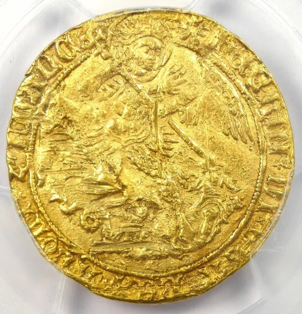 1495-98 England Britain Gold Henry VII Angel UK Coin - PCGS XF Details (EF)