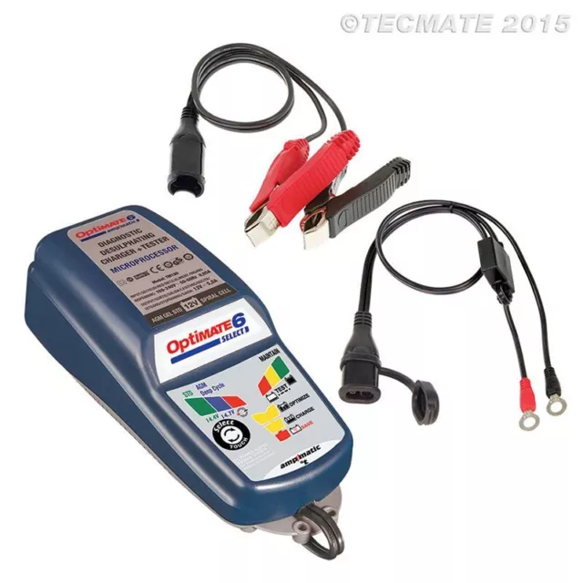 Chargeur Optimate 6 Select Résistant aux Intempéries pour 12V-Starter- &