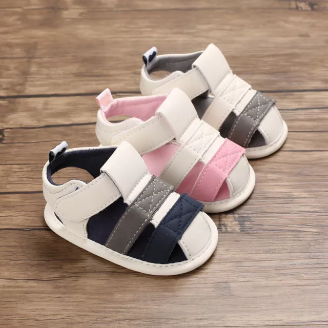 Newborn Baby Boy Girl Pram Shoes Infant Child Summer Sandals Size 3 6 9 12 18 M