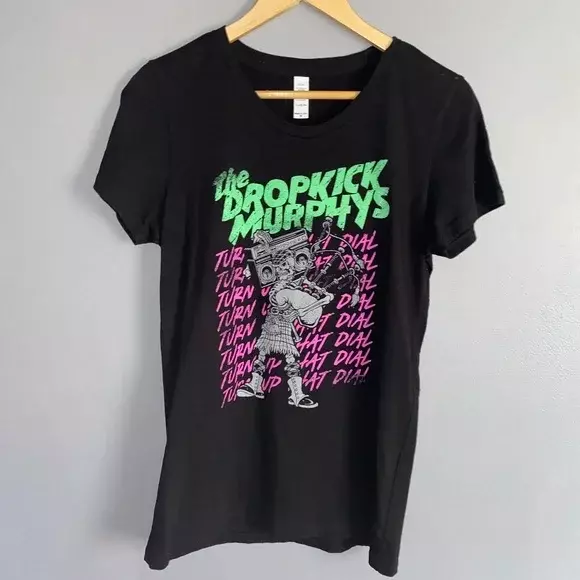 2021 DROPKICK MURPHYS Turn Up That Dial Concert Tee Women's Medium