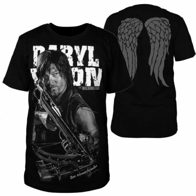 The Walking Dead 4 Daryl Dixon Cosplay Short Sleeve Cotton T-Shirt Plus Size 3XL