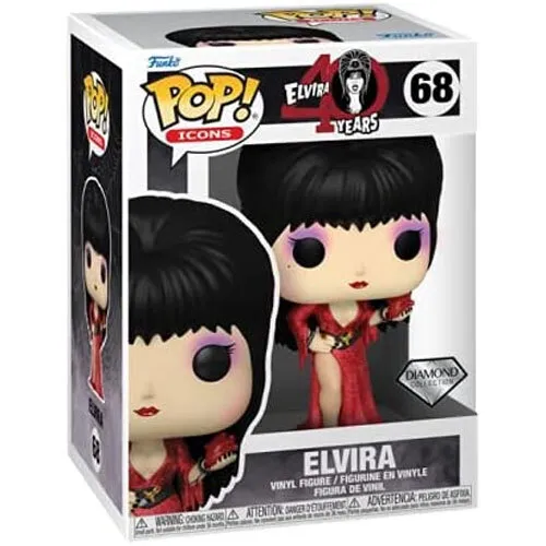 Funko POP! Elvira: Mistress of the Dark Vinyl Figure (Red Glitter Dress) #68