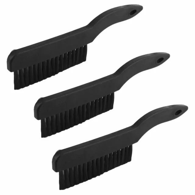 3 PCS Plastic Handle Anti Static Conductive Floor ESD Brush Black