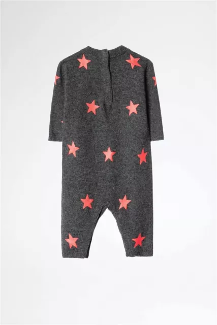 BNWT Zadig & Voltaire Cashmere Blend Baby Girls Sleepsuit Babygrow 12M