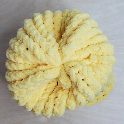 Cable Knitted Winter Hat Yellow Handmade Soft Warm Head Cover Small 8.5” Opening 3