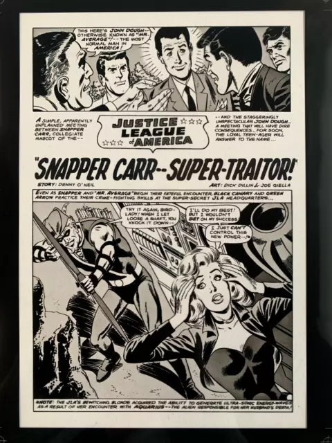 Production Art JUSTICE LEAGUE OF AMERICA #77, pg. 2, DICK DILLIN art, 8.5x11