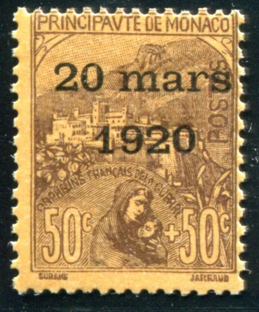 Monaco 1920 41 ** Postfrisch Tadellos Kriegswaisen 180€(49566