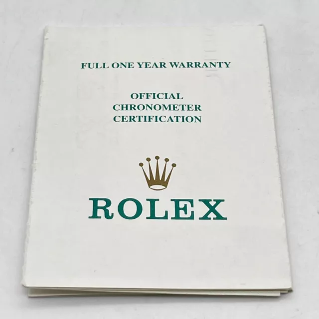 Rolex Genuine Guarantee Explorer 14270 Warranty W serial D0911004