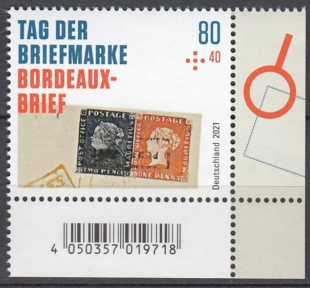 2021 Tag der Briefmarke Mi-Nr.  3623 Ecke 4 postfrisch