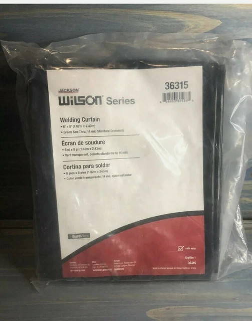 Jackson Safety 6' High x 8' Wide 14mm Vinyl Welding Curtain Green •Grommets