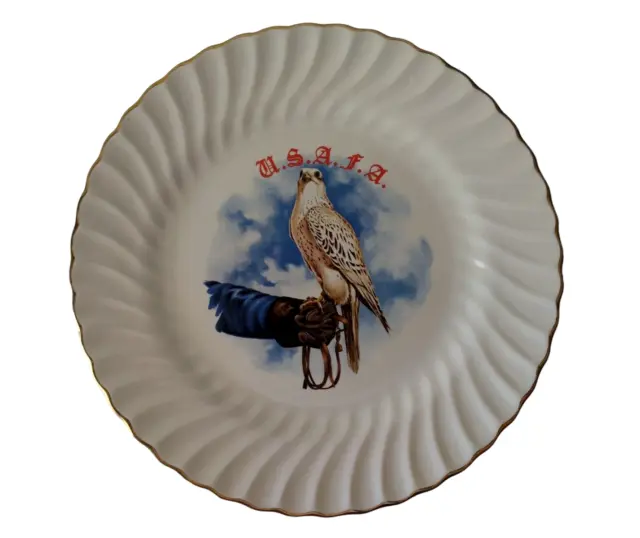 Vintage USAFA Falconry Hawk Kestrel Birds Of Prey Hunting Collectible Plate 10"