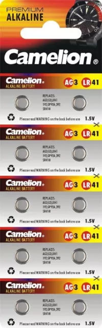 LR41 Batterie Knopfzelle 1,5V Blister mit 10 Stück Camelion