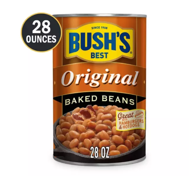 New BUSH'S BEST Canned Original Baked Beans 28 oz Free Shipping Best Price