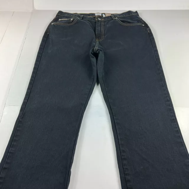 VTG CK Calvin Klein Jeans Women's 14 Boot Cut Denim Black Faded Cotton Denim