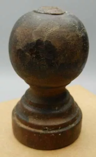 Antique Circa 1900 Screw In Wooden Door Stop 2 1/2" - Old Finish