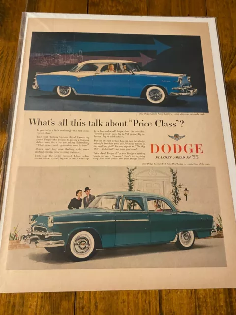 Vintage 1968 Dodge Custom Royal Lancer & Dodge Cornet Four Door Sedan Car ad