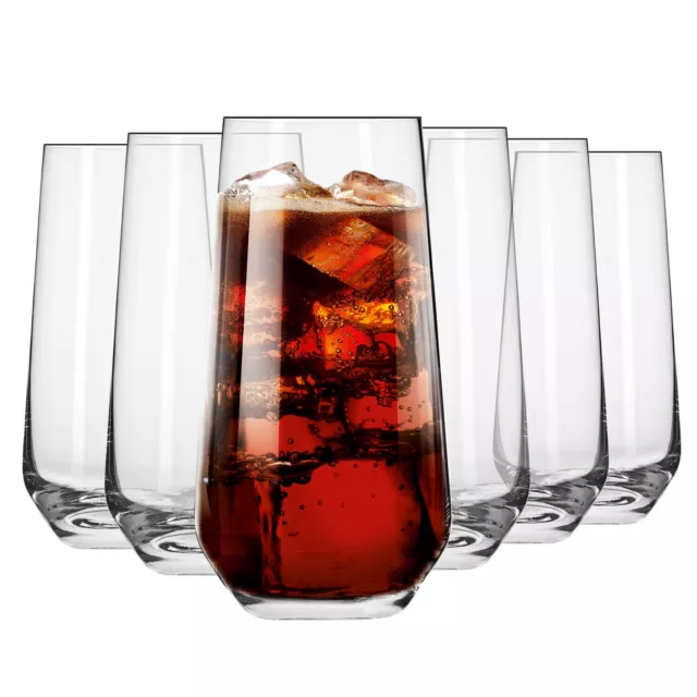 Krosno Splendour Vasos de Agua Jugo Highball | 6 pcs | 490 ml | Lavavajillas