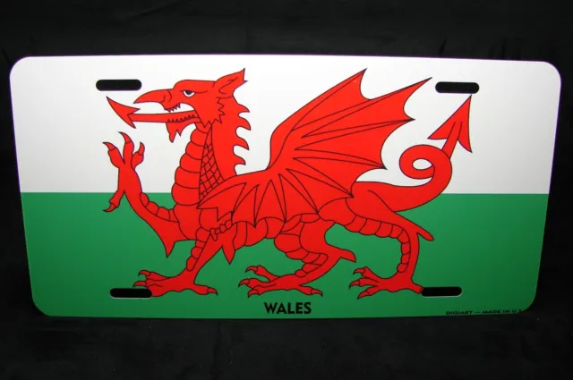 Galles Bandiera Metallo Novità Targa Piastra Etichetta Per Auto Drago Gallese