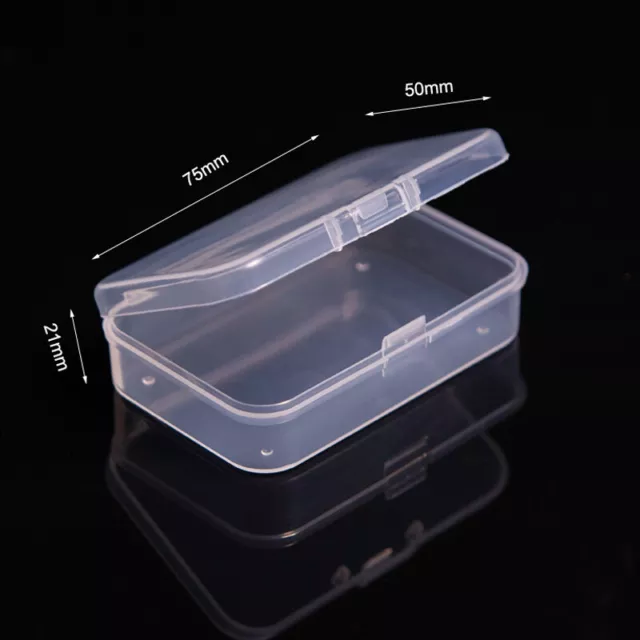 Small Plastic Storage Container Boxes Mini Clear Jewelry Earplugs Container 10