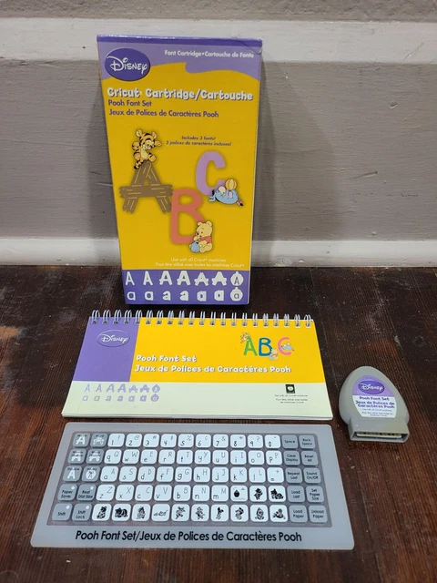 Juego de cartuchos de fuentes Cricut Disney Winnie the Pooh #29-0536 - ENLAZADO
