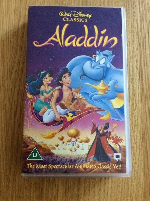 WALT DISNEY CLASSICS Aladdin video VHS retro vintage cartoon film tape ...